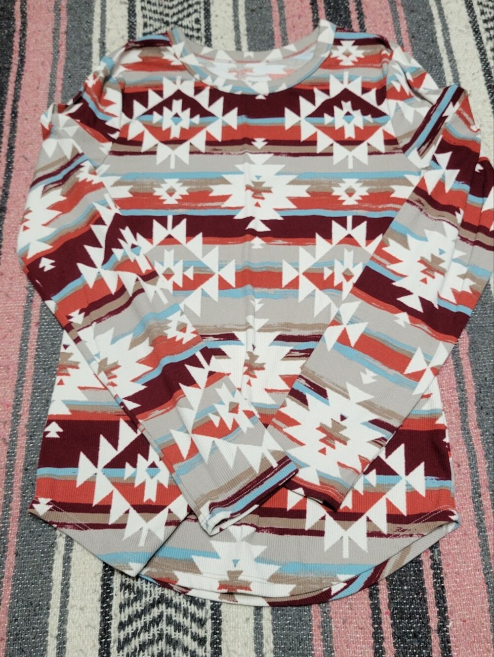 aztec patterned top